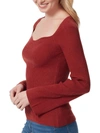 JESSICA SIMPSON WOMENS SWEETHEART NECKLINE RIBBED PULLOVER SWEATER