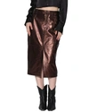 Walter Baker Glynice Leather Midi Skirt In Purple