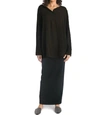 Hard Tail Forever Long Sleeve Flowy Tunic In Black In Black