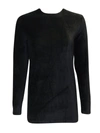 DANIELLA FAYE WOMEN'S VELOUR SPORT TOP IN BLACK