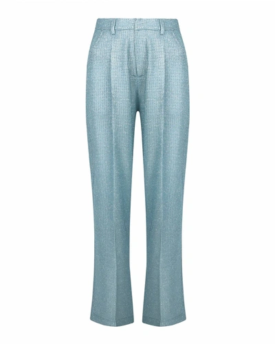 Forever Unique Women's Metallic Trouser In Blue