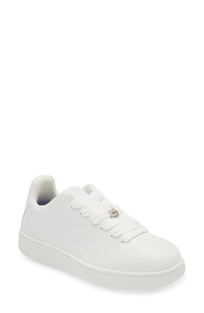 Burberry Robin Knit Sneaker In Optic White