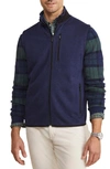 Vineyard Vines Mountain Sweater Fleece Vest In Nautical Navy