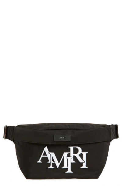 AMIRI AMIRI STAGGERED LOGO NYLON BELT BAG