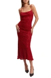 Bardot Ruby Lace Midi Dress In Red