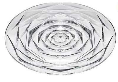 BACCARAT BACCARAT CRYSTAL SWING PLATE - L - CLEAR