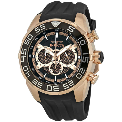 Invicta Speedway Chronograph Black Dial Mens Watch 26304 In Black / Gold Tone / Rose / Rose Gold Tone
