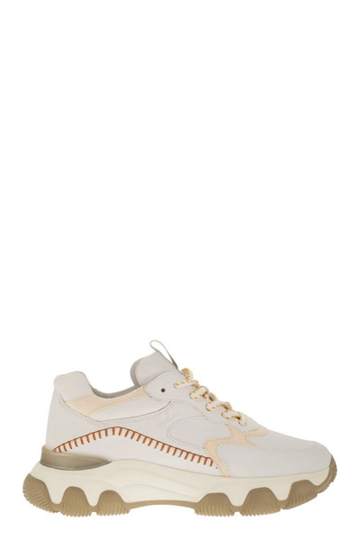 Hogan Hyperactive Sneakers Shoes In White/orange
