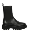 Santoni Leather Ankle Boots In Black