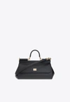 Dolce & Gabbana Elongated Sicily Logo Tag Crossbody Bag In Black