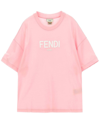 FENDI JUNIOR T-SHIRT IN PINK JERSEY