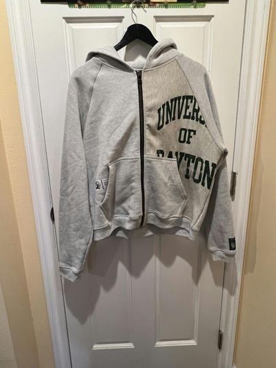Pre-owned Reese Cooper College Zip Up In Grey