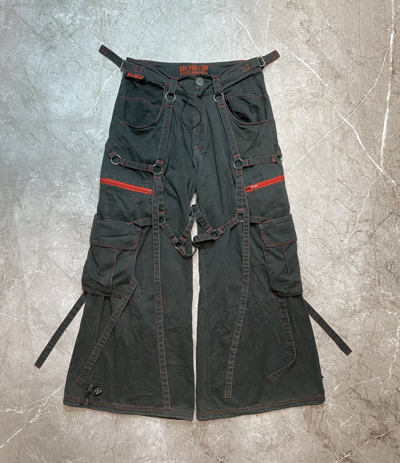 Pre-owned Avant Garde Opium Bandage  Baggy Parachute Pants In Grey