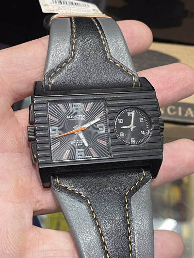 Pre-owned Vintage X Watch Q&q Futuristic Watch Black Bracelet 5 Bar