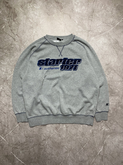 Pre-owned Starter Sweatshirt Big Logo In Grey