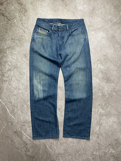 Pre-owned Diesel X Vintage Diesel Y2k Style Blue Stonewashed Denim Jeans Pants