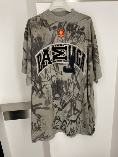Pre-owned Balenciaga Skater T-shirt In Grey