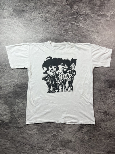 Pre-owned Band Tees X Rock Band 90's Single Stitch The Beatles Bootleg Parody Tee Rock Shirt In White