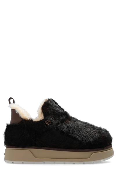 Amiri Faux Fur Malibu Ankle Boots -  - Leather - Brown In Black
