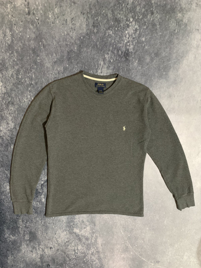 Pre-owned Polo Ralph Lauren X Vintage Polo Ralph Laurent Long Sleeve Shirt Sweatshirt Y2k In Grey
