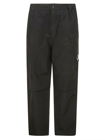 C.p. Company Flatt Nylon Regular Utility Trousers In Black