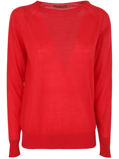 Nuur Boat Neck Sweater Clothing In Red