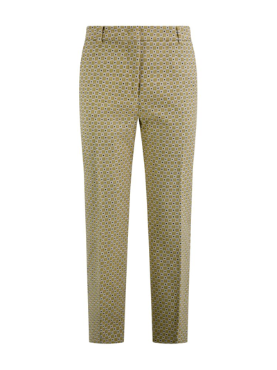 Weekend Max Mara High Waist Cropped Trousers In Yellow