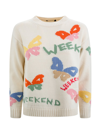 Weekend Max Mara Gypsy Cotton Sweater. In Cream