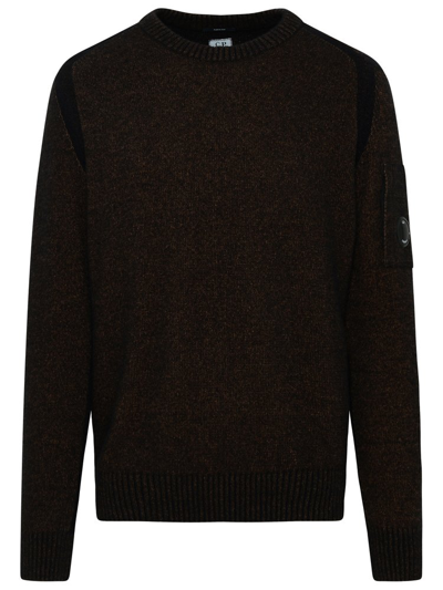 C.p. Company Crewneck Sleeved Sweater In Green