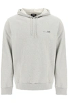 Apc A.p.c. Item 001 Logo Print Hoodie In Grey