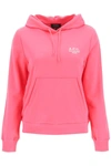 Apc A. P.c. Manuela Printed Cotton Jersey Hoodie In Fuchsia