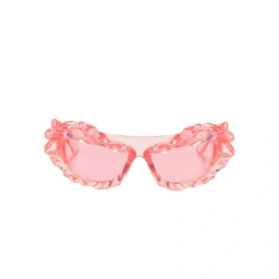 Ottolinger Twist-detail Oversize-frame Sunglasses In Pink
