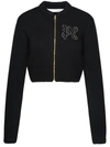 Palm Angels Monogram-appliqu� Zip-up Sweatshirt In Black