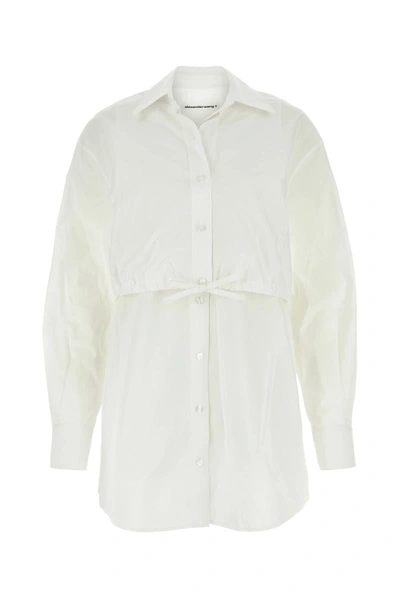 Alexander Wang T T By Alexander Wang Shirt Dress In White