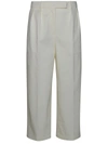 THOM BROWNE THOM BROWNE WHITE COTTON PANTS