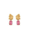 Oscar De La Renta Crystal Branch Drop Earrings In Pink
