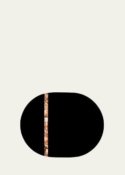 Von Gern Home Lacquer Pearly Placemat In Black