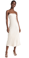 Reformation Joana Silk Dress Fior Di Latte Xl In Fior Di Latte