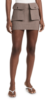 BEAUFILLE ZIEGLER MINI SKIRT HEATHER BROWN