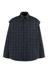 Balenciaga Grey Cotton Overshirt With Removable Sleeves For Men In Grey