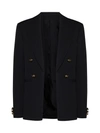 Bottega Veneta Double-breasted Twill Jacket In Black