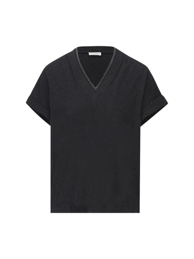 Brunello Cucinelli T-shirt And Polo In Anthracite