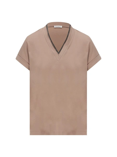Brunello Cucinelli T-shirt And Polo In Coyote