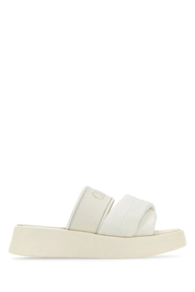 Chloé Chloe Slippers In Crystalwhite