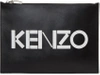 KENZO Black Logo A4 Pouch