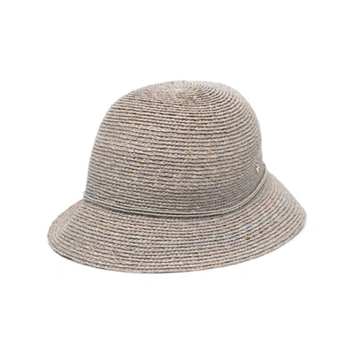 Helen Kaminski Raffia Bucket Hat In Grey/neutrals