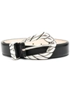 Iro Embossed-buckle Detail Belt In Black