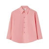 Jil Sander Long-sleeve Button-front Shirt In Pink