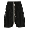Rick Owens Zip-pocket Poplin Shorts In Black