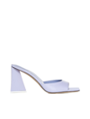 Attico Mini Devon 95mm Leather Sandals In Purple